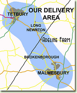 deliveries to Malmesbury and Tetbury